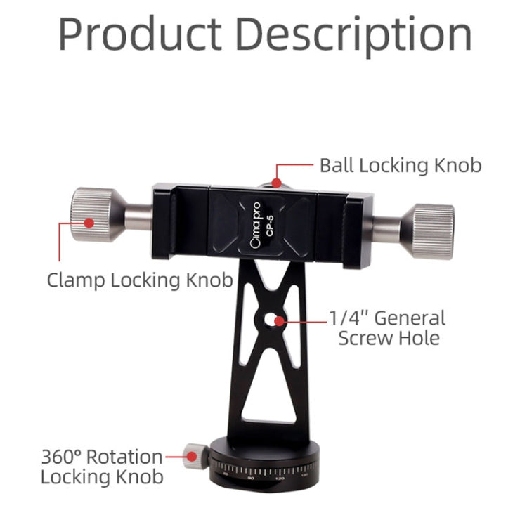 Cimapro Rotating Mobile Phone Clip Live Tripod Photography Stand(CP-5)