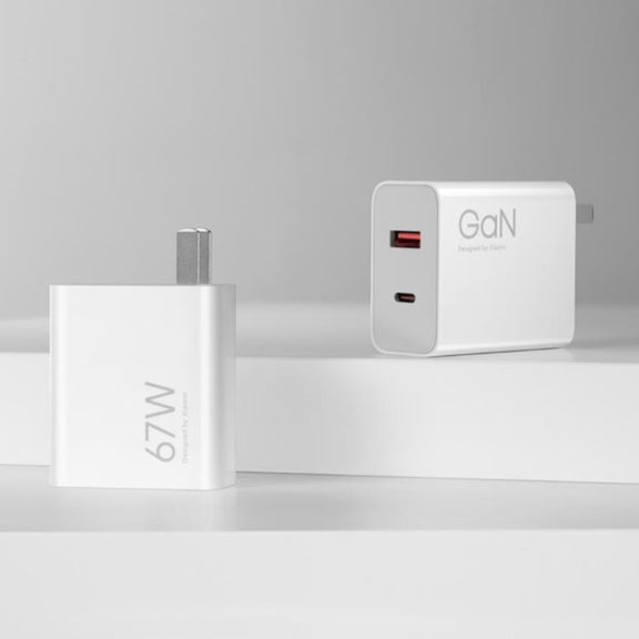 Original Xiaomi 67W GaN 1C+1A Dual Port Smart Fast Charger, US Plug(White)