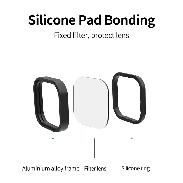 For GoPro Hero11 Black / HERO10 Black / HERO9 Black TELESIN Lens Filter, Spec:  ND8/16/32