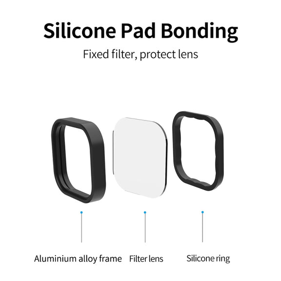 For GoPro Hero11 Black / HERO10 Black / HERO9 Black TELESIN Lens Filter, Spec: ND8/16/32+CPL