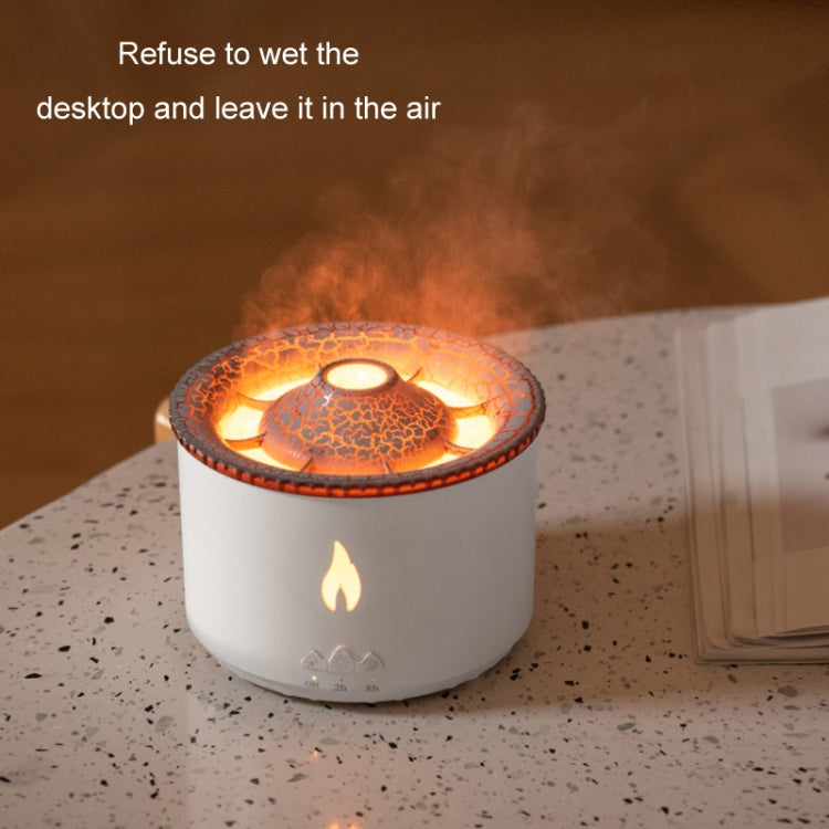 Volcanic Essential Oil Aroma Diffuser Ultrasonic Air Humidifier, Model: Two-color Remote Control(UK Plug)