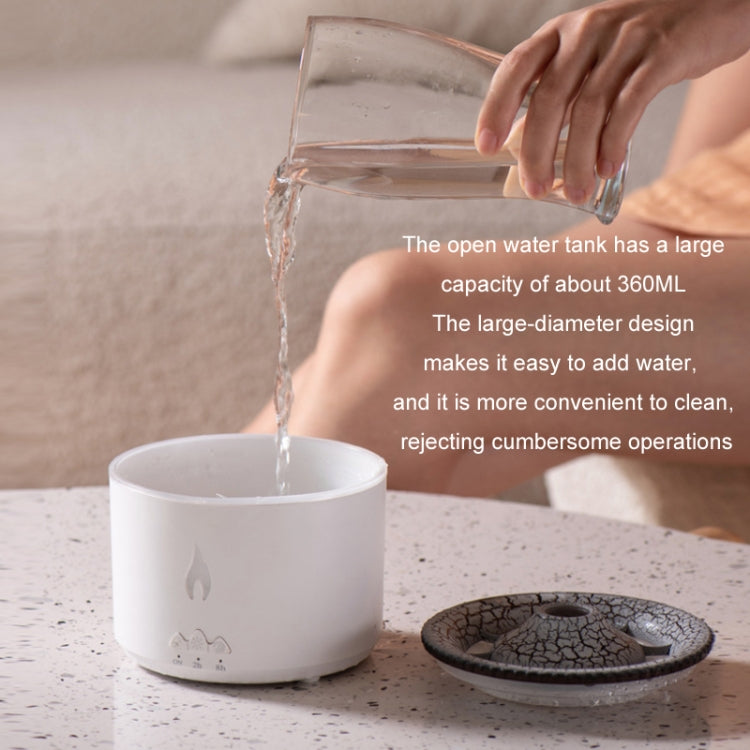 Volcanic Essential Oil Aroma Diffuser Ultrasonic Air Humidifier, Model: Two-color Remote Control(UK Plug)