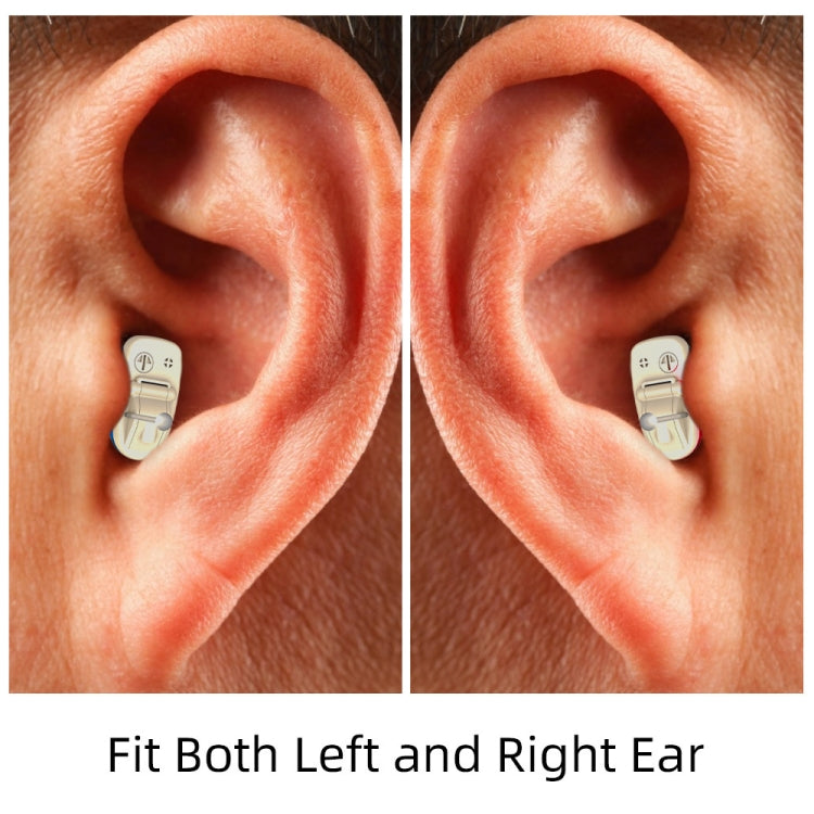 AN127 Invisible In-Ear Hearing Aid Sound Amplifier For The Elderly And Hearing Impaired(Red Right Ear)
