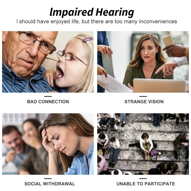 AN127 Invisible In-Ear Hearing Aid Sound Amplifier For The Elderly And Hearing Impaired(Blue Left Ear)