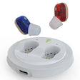 USB Charging Mini In-Ear Elderly Hearing Aid Stealth Sound Amplifier(Red and Blue) - Hearing Aids by PMC TechLife | Online Shopping South Africa | PMC TechLife