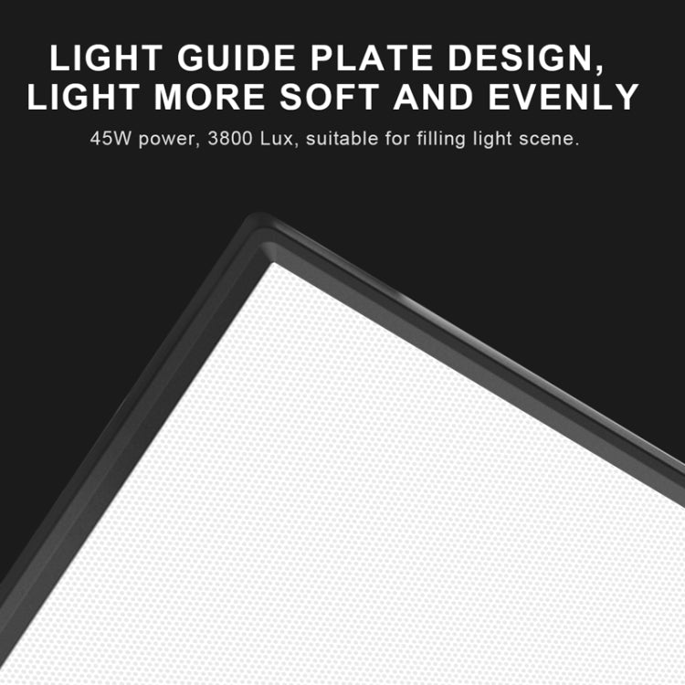 Pixel P50 Dual Color Temperature Flat Panel Fill Light 45W Soft Outdoor Shooting Fill Light For Straight Photography(Lamp+AU Plug Adapter)
