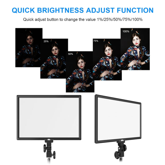 Pixel P50 Dual Color Temperature Flat Panel Fill Light 45W Soft Outdoor Shooting Fill Light For Straight Photography(Lamp+AU Plug Adapter)