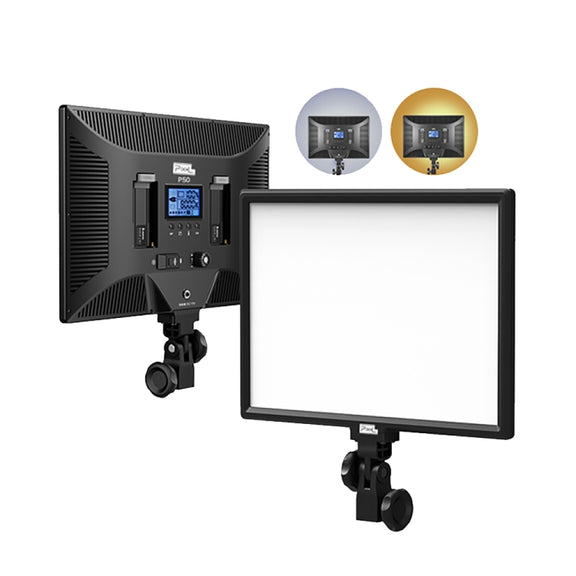 Pixel P50 Dual Color Temperature Flat Panel Fill Light 45W Soft Outdoor Shooting Fill Light For Straight Photography(Lamp+AU Plug Adapter)