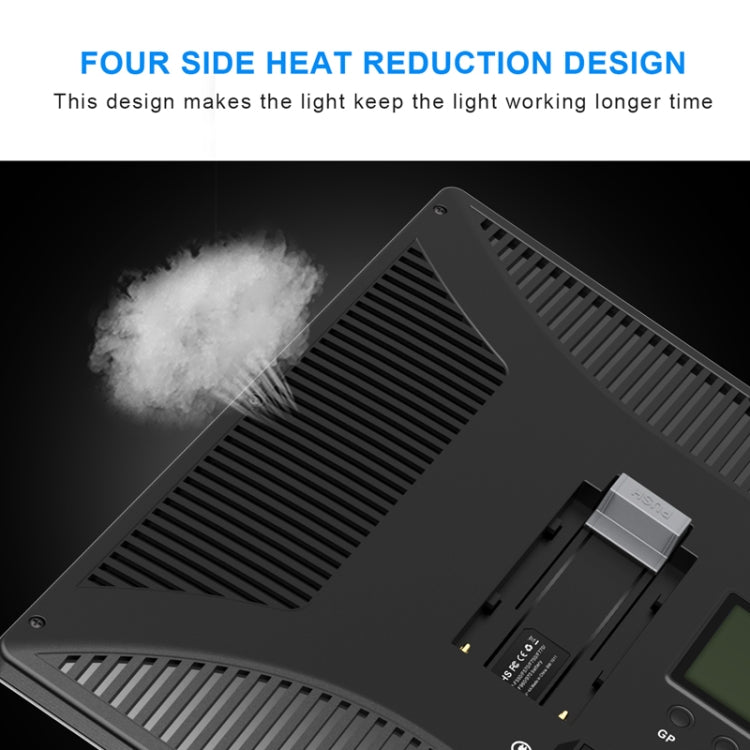 Pixel P50 Dual Color Temperature Flat Panel Fill Light 45W Soft Outdoor Shooting Fill Light For Straight Photography(Lamp+UK Plug Adapter)