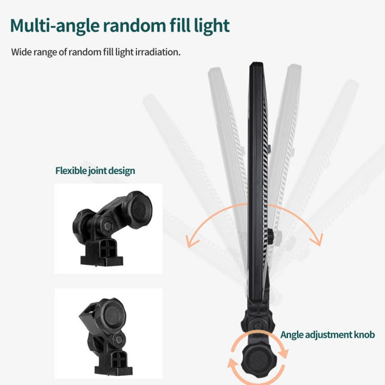Pixel P50 Dual Color Temperature Flat Panel Fill Light 45W Soft Outdoor Shooting Fill Light For Straight Photography(Lamp+US Plug Adapter)