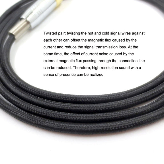 2m For K240 / K141 / K271 / K702 / Q701 / K712 Headphone Cable Mini Cartoon Head Upgrade Line(Black)