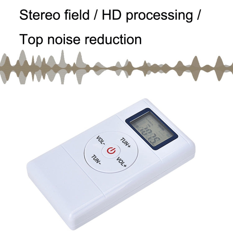 HanRongda HRD-109 Portable Mini FM Radio Conference Receiver(Silver Gray)
