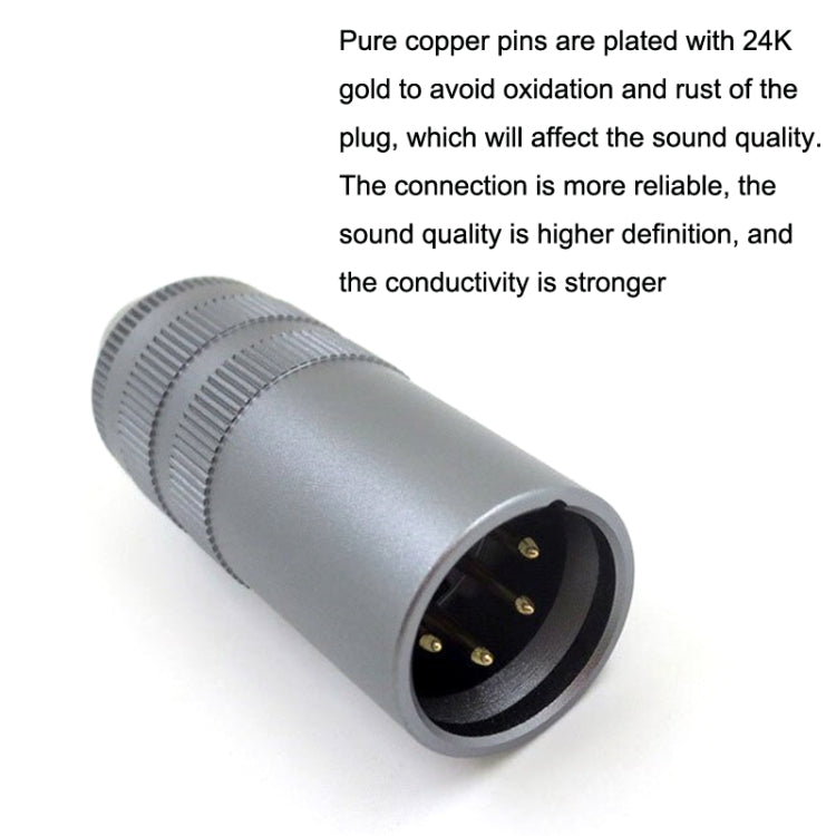 4 Core XLR to 4.4mm Amplifier Balance Female Headphone Adapter