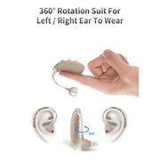 USB Charging Earhook Noise Reduction Hearing Aid Sound Amplifier(Black)