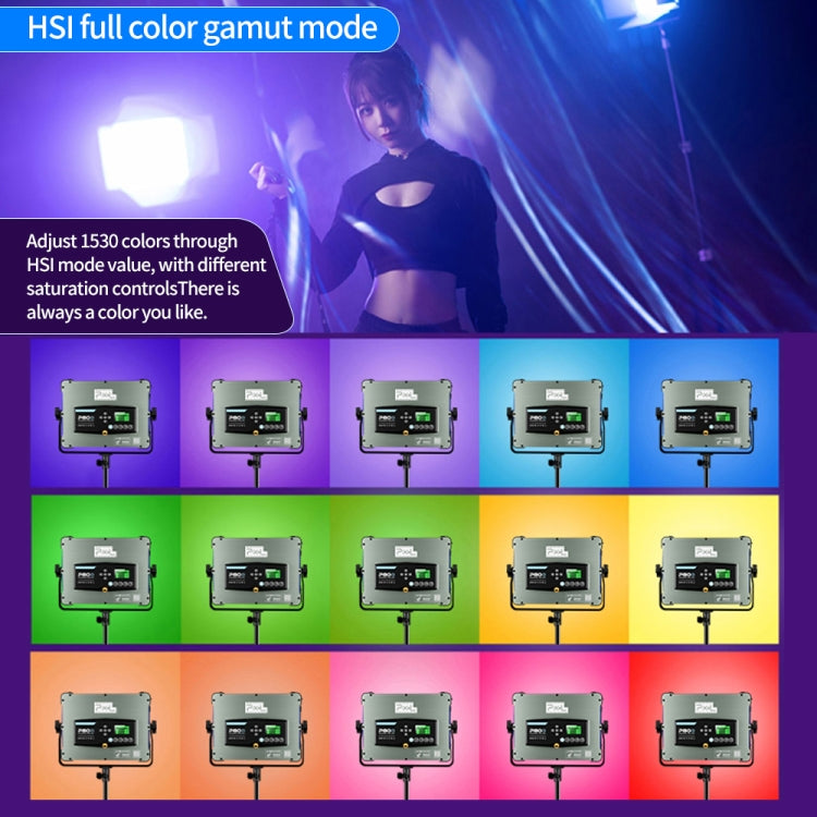 Pixel P80 60W 2600-10000K 542 LEDs Photography Fill Light Support Mobile APP Remote Control,EU Plug