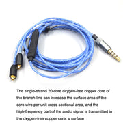 1.2m For Shure MMCX / SE215 / SE535 / SE846 / UE900 Volume Adjustment Headphone Cable(Red)