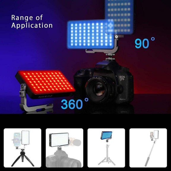 Pixel G3 Flat Panel RGB Fill Light Handheld Photography Camera Dimmable Desktop Mini Pocket Lamp(A Set)