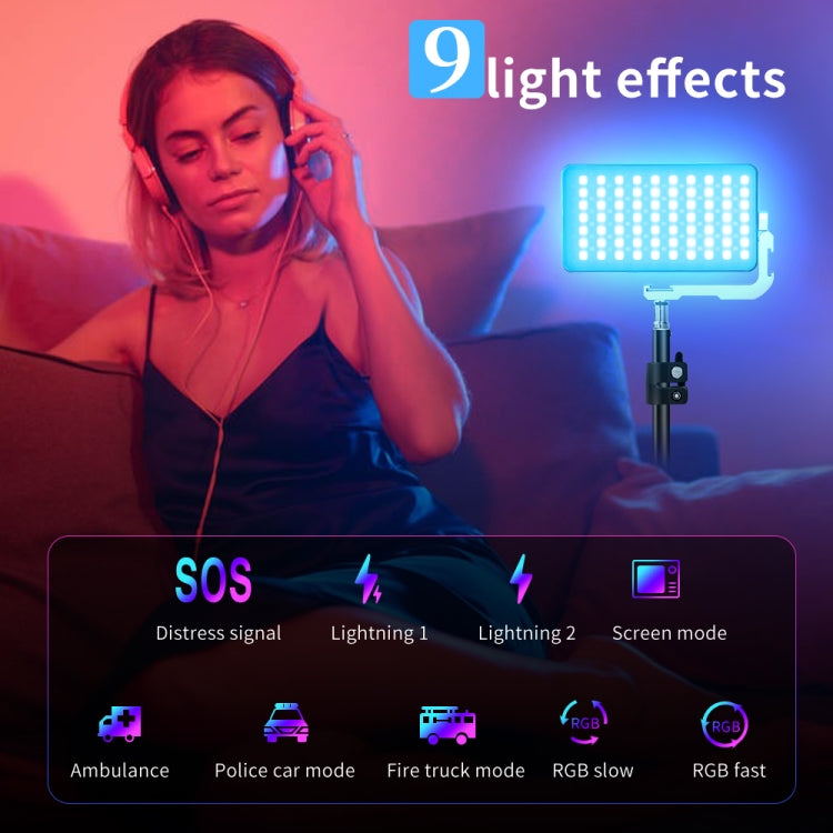 Pixel G3 Flat Panel RGB Fill Light Handheld Photography Camera Dimmable Desktop Mini Pocket Lamp(A Set)
