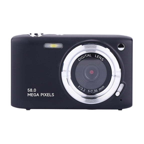 2.88 Inch IPS Screen HD Digital Camera 16X Zoom Portable CCD Camera(Black)