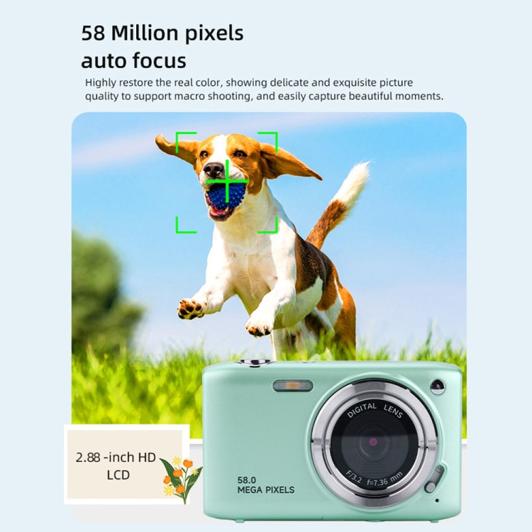 2.88 Inch IPS Screen HD Digital Camera 16X Zoom Portable CCD Camera(Black)