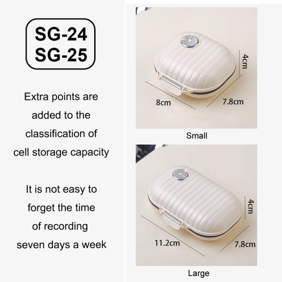 One Week Outdoor Travel Portable Medicine Dispensing Box Mini Airtight Box, Size: Small