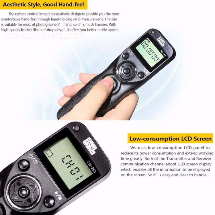 For Sony S1 Pixel TW283 Shutter Wireless Delay Remote Control SLR Shutter Flasher