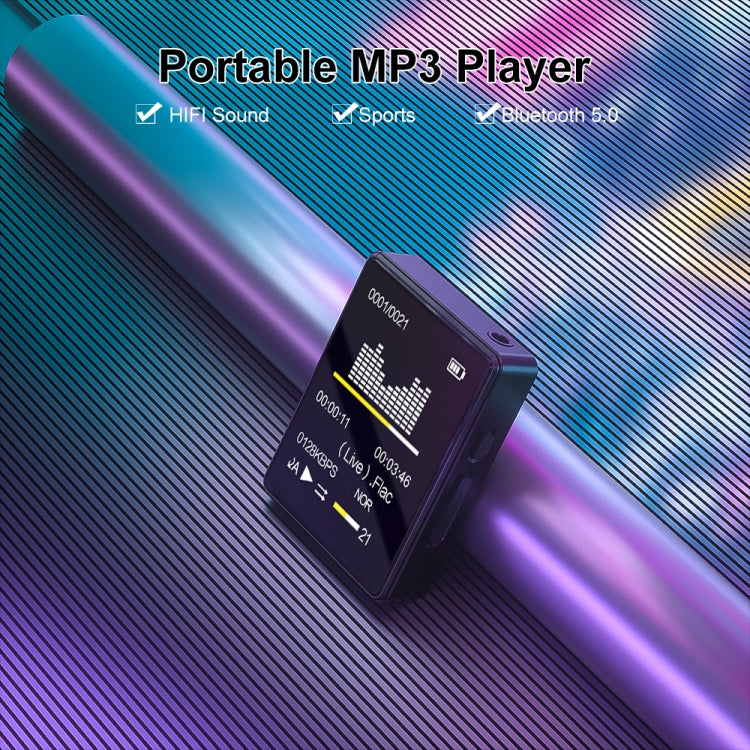 MP3 Music Player Bluetooth 5.0 Ebook Recorder MP4 Walkman 16GB(Black)