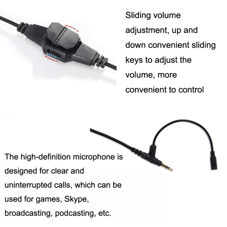 2m For Boom Microphone V-MODA Computer Gaming Headphone Cable(Gold Plug)