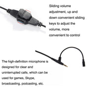 2m For Boom Microphone V-MODA Computer Gaming Headphone Cable(Gold Plug)