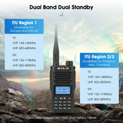 RETEVIS RA89 UV Dual-segment IP68 Water-resistant Dual-guard Dual-standby Walkie Talkie(US Frequency 144-148/420-450MHz)