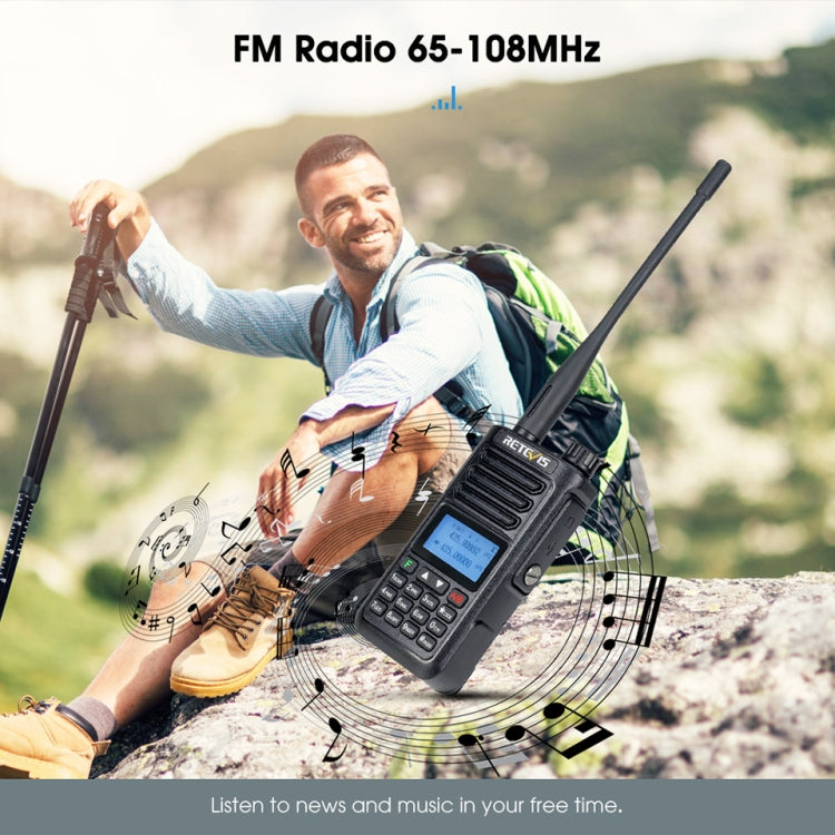 RETEVIS RA89 UV Dual-segment IP68 Water-resistant Dual-guard Dual-standby Walkie Talkie(EU Frequency 144-146/430-440MHz)