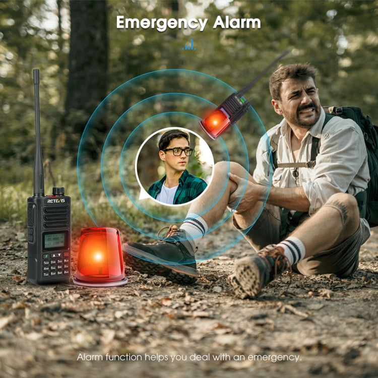 RETEVIS RA89 UV Dual-segment IP68 Water-resistant Dual-guard Dual-standby Walkie Talkie(EU Frequency 144-146/430-440MHz)
