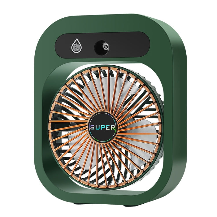 USB Charging Humidification Air Conditioner Fan Nano Spray Desktop Portable Cooling Fan(Green)