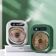 USB Charging Humidification Air Conditioner Fan Nano Spray Desktop Portable Cooling Fan(White)