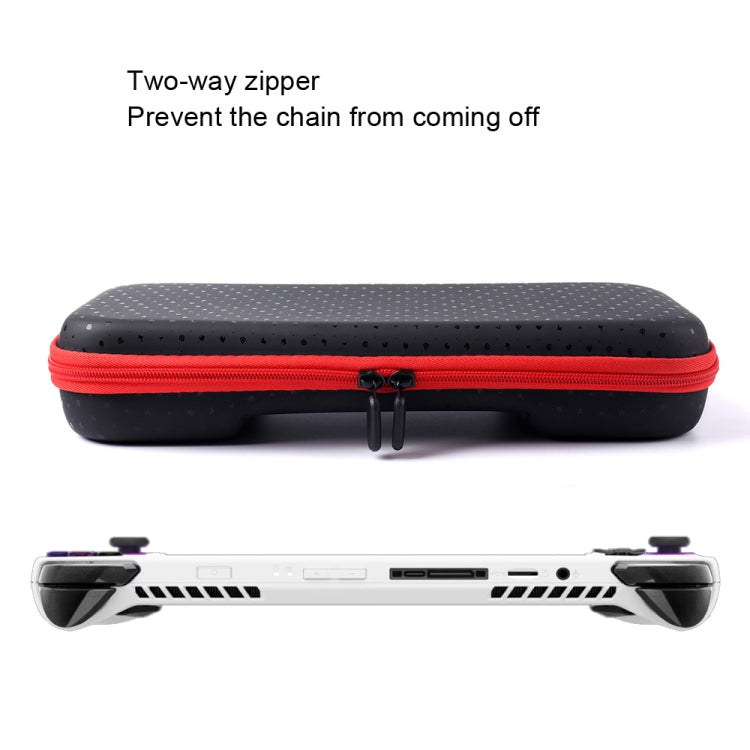 For ASUS ROG Ally Game Console Portable PU Water-resistant Storage Box(Red)