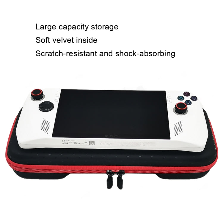 For ASUS ROG Ally Game Console Portable PU Water-resistant Storage Box(Red)