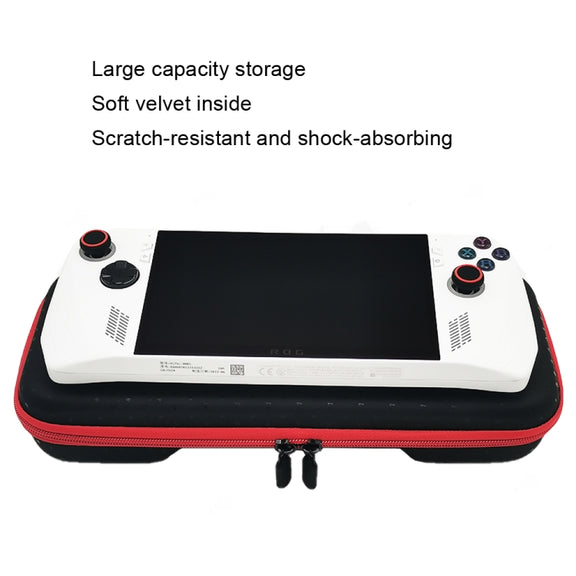 For ASUS ROG Ally Game Console Portable PU Water-resistant Storage Box(Red)