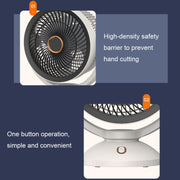 Desktop Air Circulation Upright Night Light Fan Household Rotatable Turbo Fan, Style: Plug-in Model