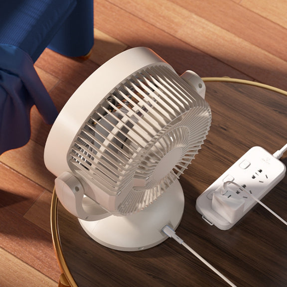 Desktop Air Circulation Upright Night Light Fan Household Rotatable Turbo Fan, Style: Plug-in Model