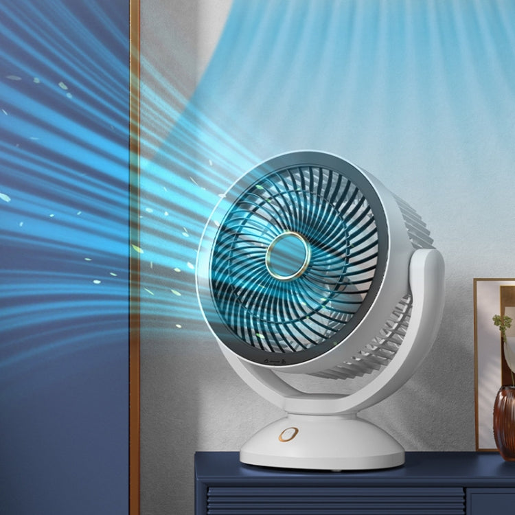 Desktop Air Circulation Upright Night Light Fan Household Rotatable Turbo Fan, Style: Plug-in Model