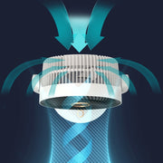 Desktop Air Circulation Upright Night Light Fan Household Rotatable Turbo Fan, Style: Plug-in Model