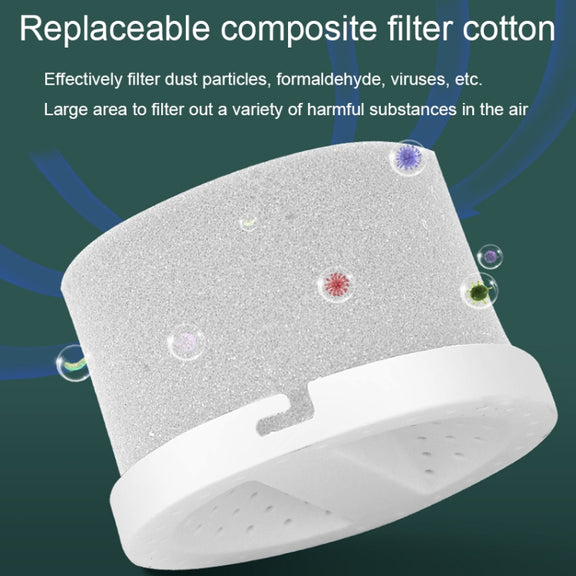 USB Plug-in Home Bedroom Deodorizer Desktop Car Negative Ion Air Purifier(Square)