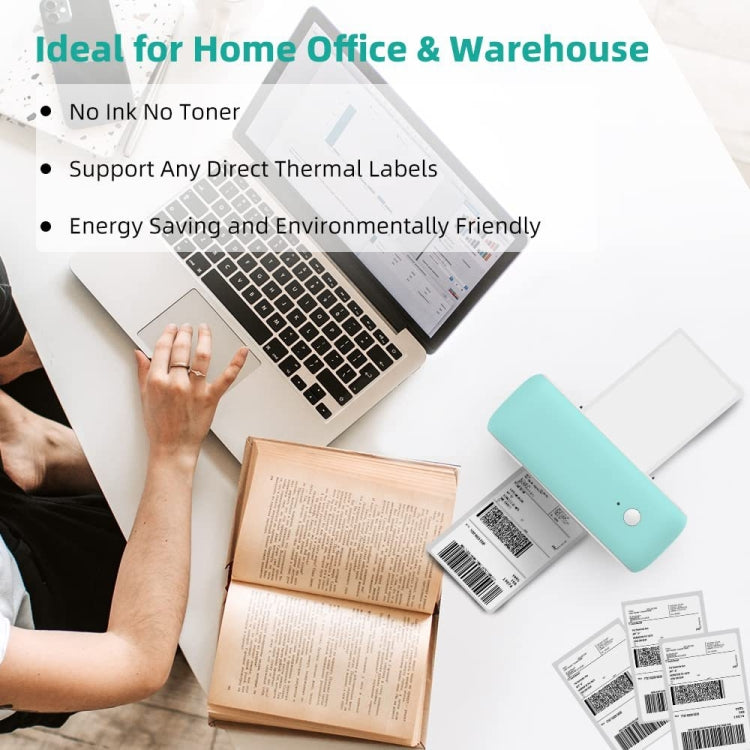 Phomemo PM246S Address Label Printer Thermal Paper Express E-Manifest Printer, Size: EU(Black Gray)
