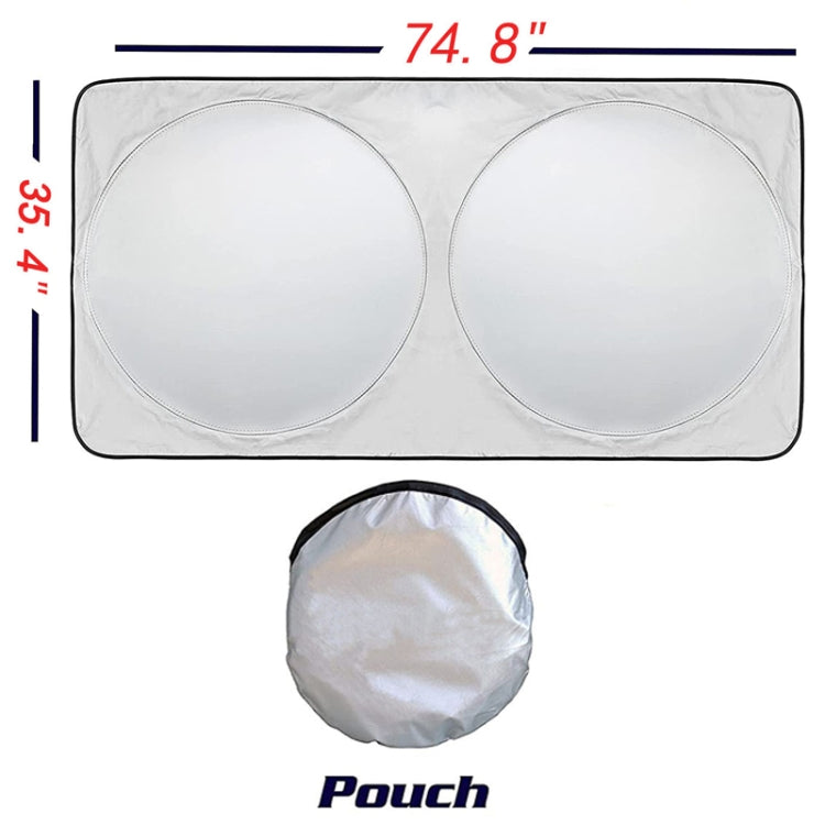 190x90cm Car Double Circle Sun Visor Heat Insulation Sun Protection Sun Block