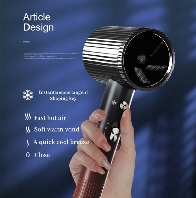 1600W Negative Ion Hair Dryer With  3 Speed Adjustment,CN Plug Standard Edition(Red)
