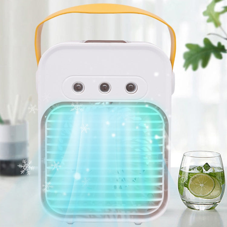 Mini Desktop Air Conditioner Fan Household Spray Humidification Air Cooler(White)