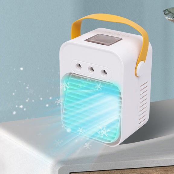 Mini Desktop Air Conditioner Fan Household Spray Humidification Air Cooler(White)