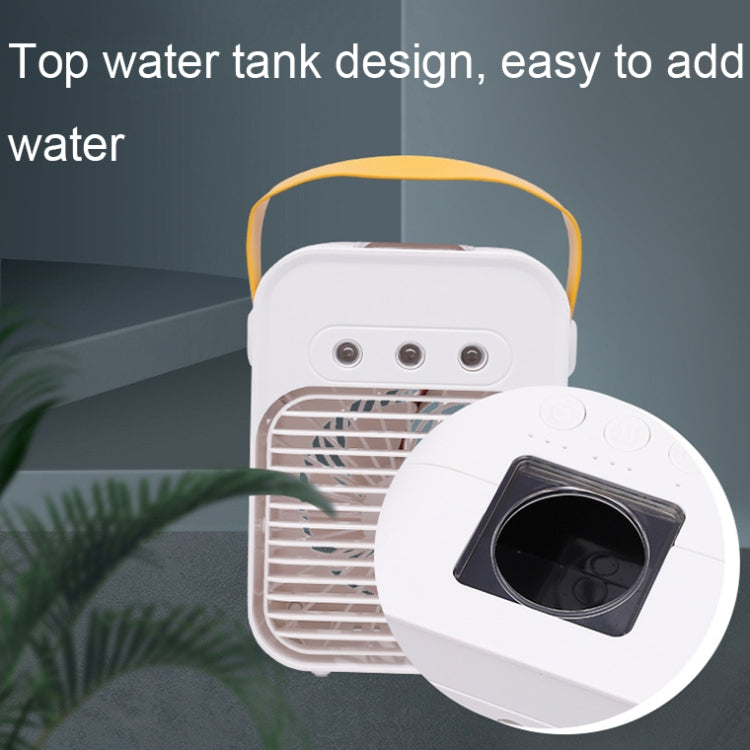 Mini Desktop Air Conditioner Fan Household Spray Humidification Air Cooler(White)