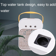 Mini Desktop Air Conditioner Fan Household Spray Humidification Air Cooler(White)