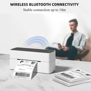 Phomemo PM241-BT Bluetooth Address Label Printer Thermal Shipping Package Label Maker, Size: EU(Black White)